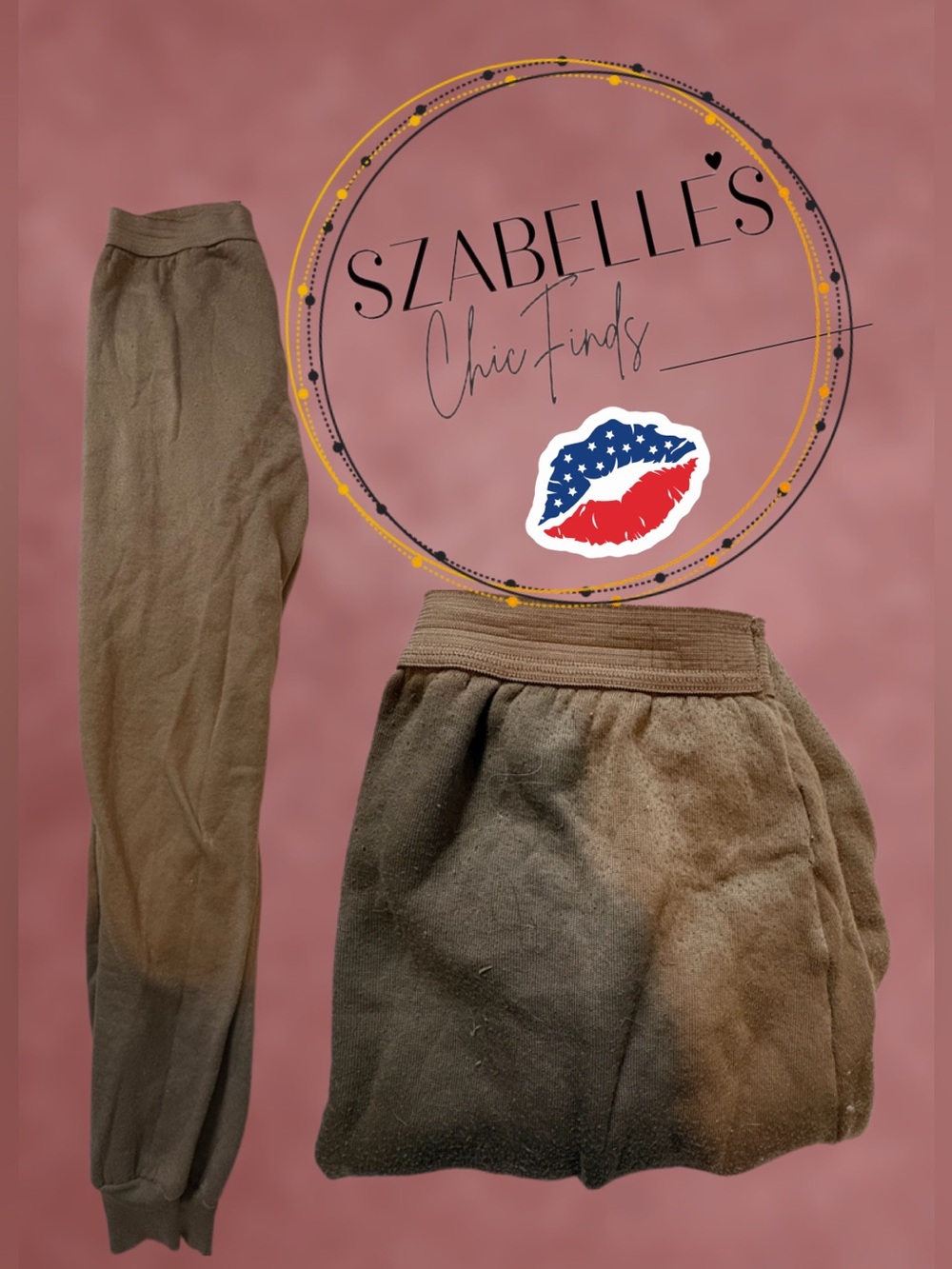 Olive Green Fleece Jogger Pants